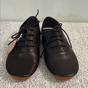 Women’s Anothersole, Lucie II, Black Leather Lace-Up Casual Shoes, Sz38, NWT